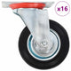 Vidaxl 16 st pivotant des roues 100 mm