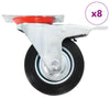 Vidaxl 8 st roues pivotantes 100 mm