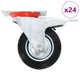 Vidaxl 24 st roues pivotantes 100 mm