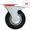 Vidaxl 8 st roues pivotantes 125 mm