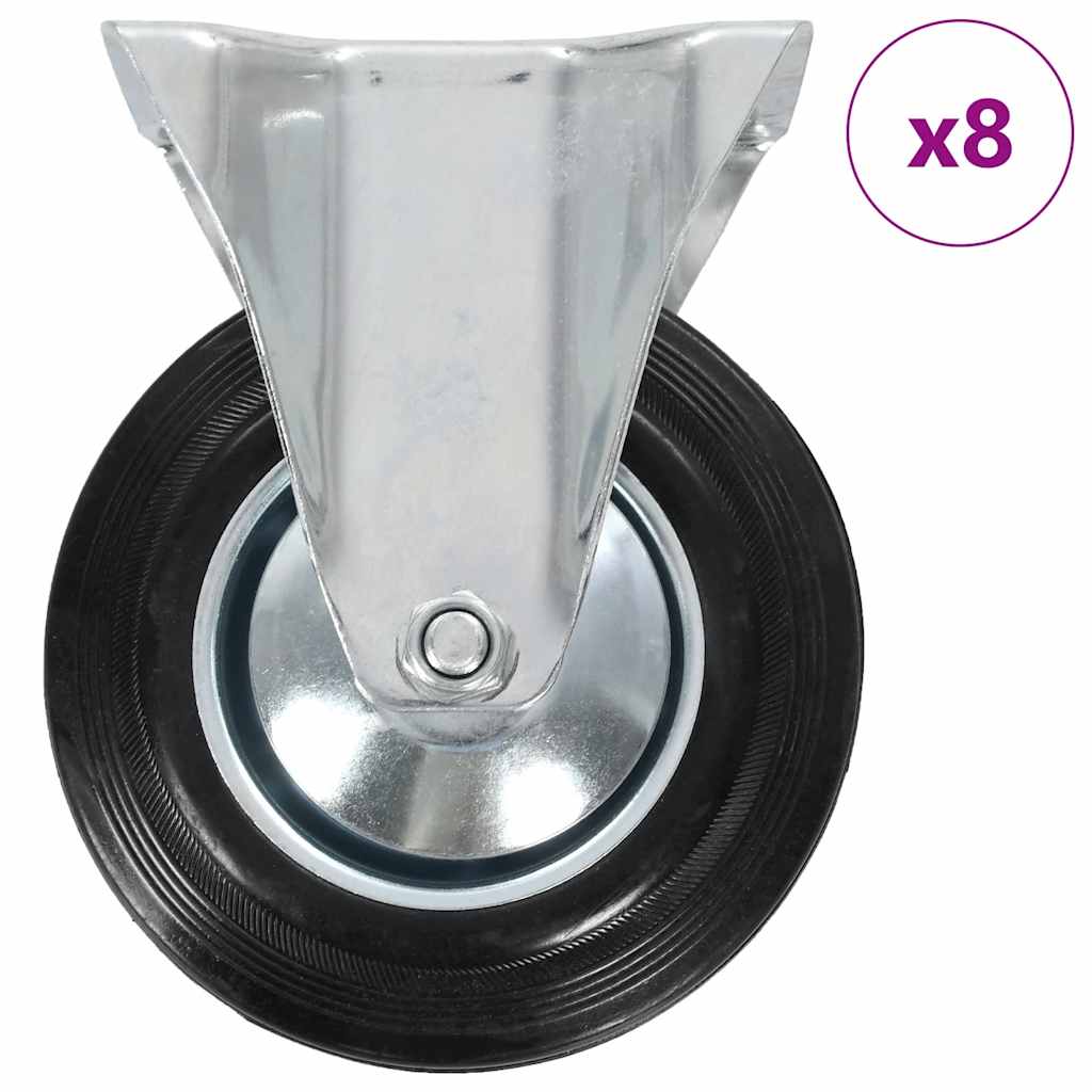 Vidaxl 8 pcs roues fixes 160 mm