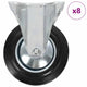 Vidaxl 8 pcs roues fixes 160 mm
