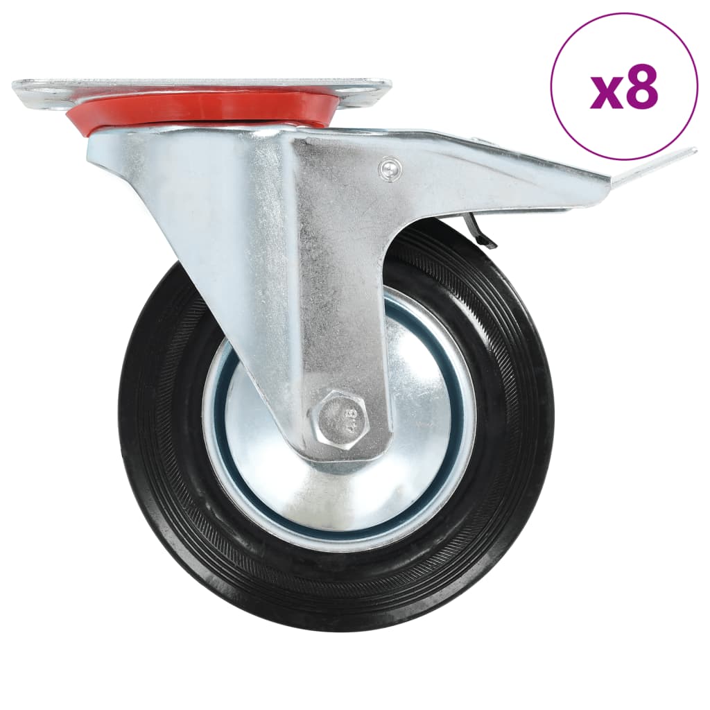 Vidaxxl 8 pcs roues pivotantes 160 mm
