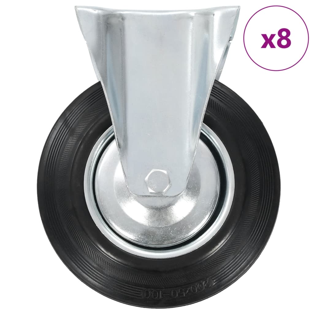 Vidaxl 8 ST Wheels Fixé 200 mm