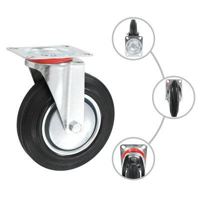 Vidaxxl 8 pcs roues pivotantes 200 mm