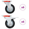 Vidaxl 12 st roues pivotantes 100 mm