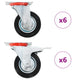Vidaxl 12 st roues pivotantes 100 mm
