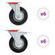 Vidaxl 12 st roues pivotantes 125 mm
