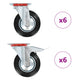 Vidaxl 12 st roues pivotantes 160 mm