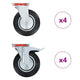 Vidaxxl 8 pcs roues pivotantes 200 mm
