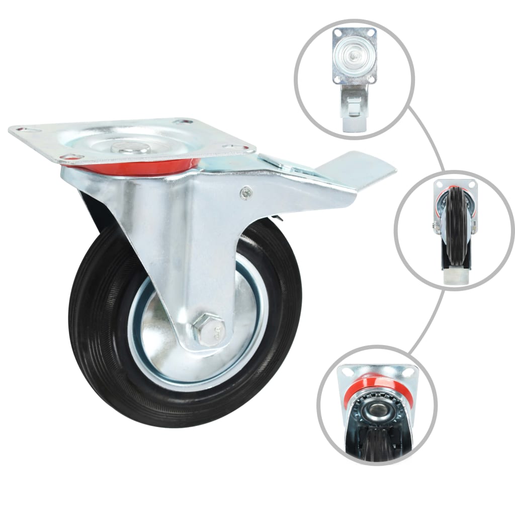 Vidaxl 8 st roues 160 mm