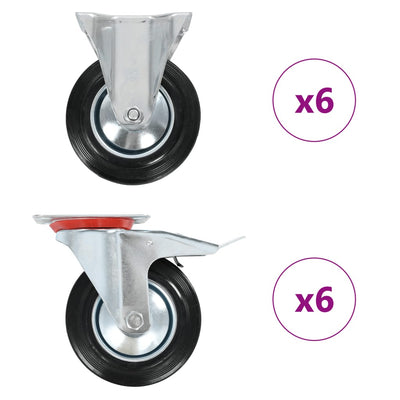 Vidaxl 12 st roues 160 mm