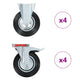 Vidaxl 8 st roues 200 mm
