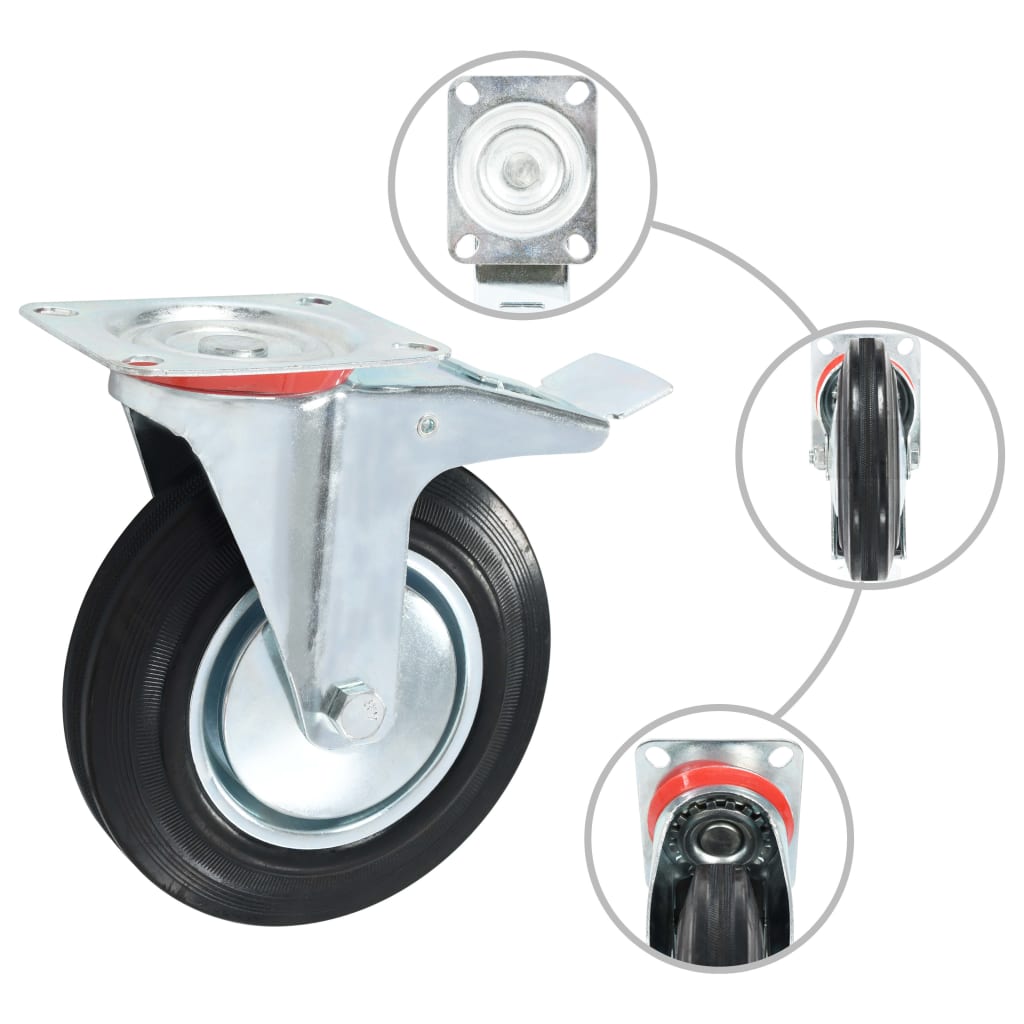 Vidaxl 24 st roues 200 mm