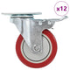Vidaxl pivotant wielen 12 st 100 mm