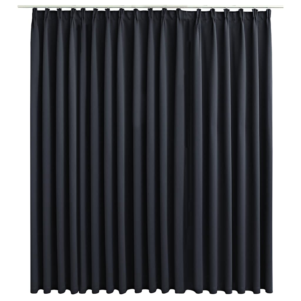 Rideau vidaxl accablant avec des crochets 290x245 cm noir