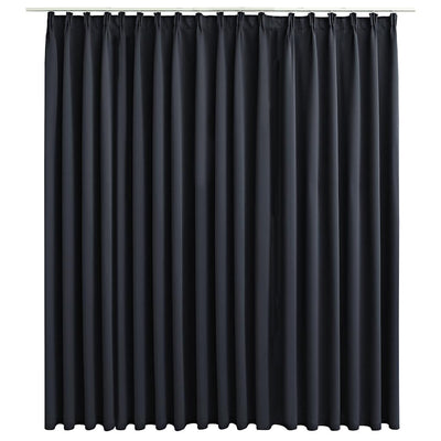 Rideau vidaxl accablant avec des crochets 290x245 cm noir