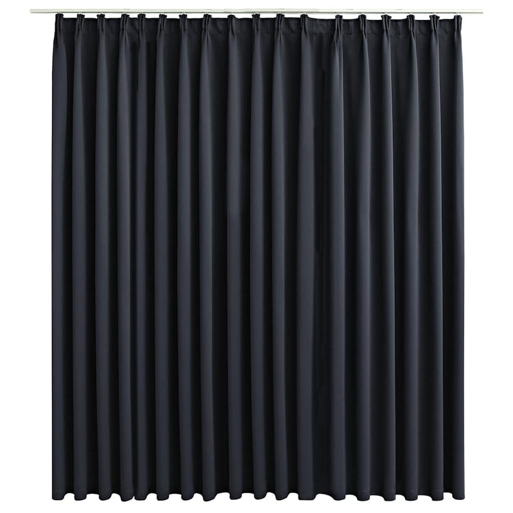 Rideau vidaxl accablant avec des crochets 290x245 cm noir
