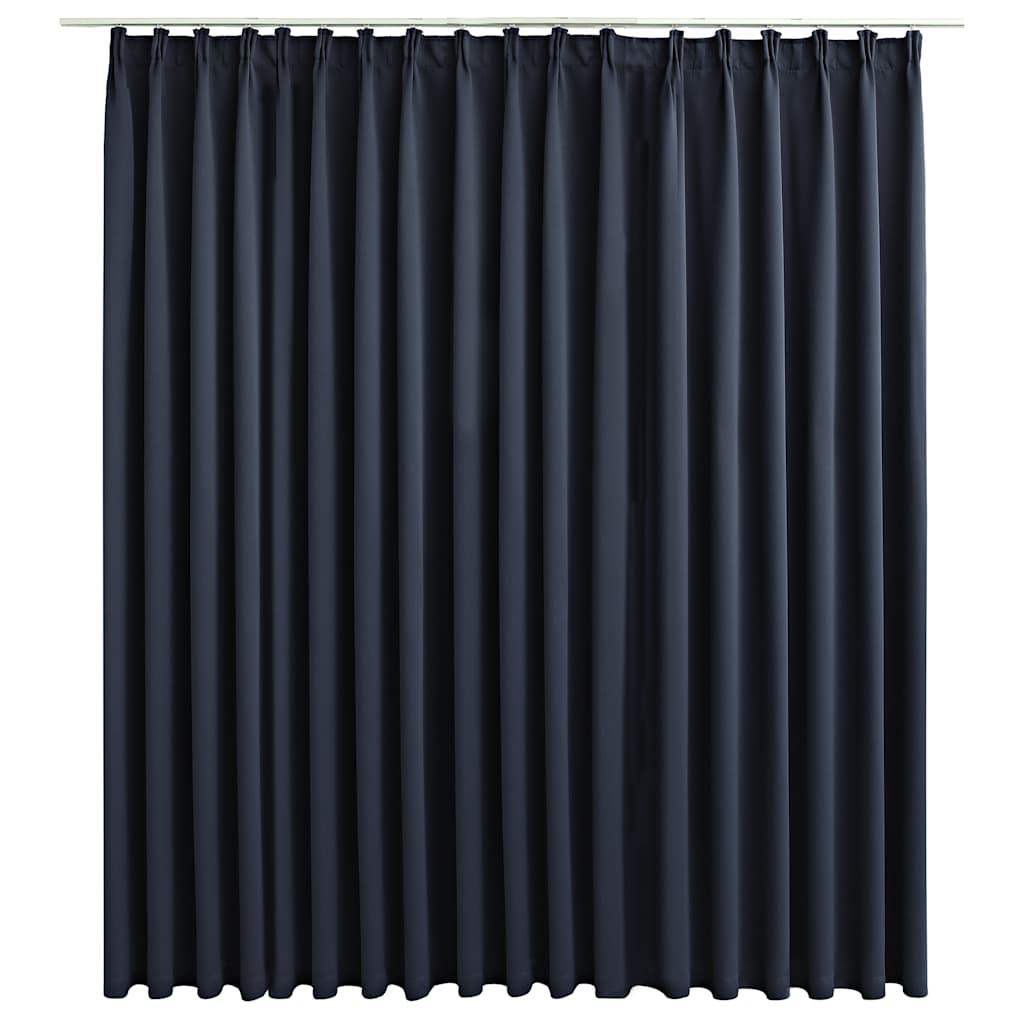 Vidaxl rideau noir avec des crochets 290x245 cm anthracite