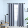 Vidaxl rideau occlusion avec anneaux en métal 2 st 140x245 cm gris