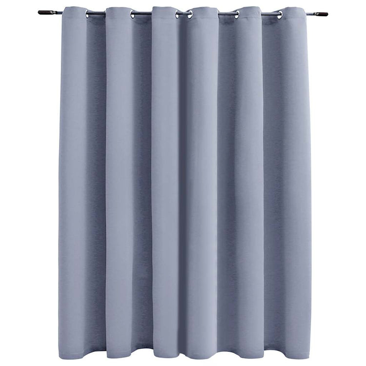 Vidaxl rideau occlusion avec anneaux en métal 290x245 cm gris