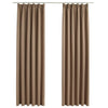 Vidaxx rideaux occultants avec crochets 2 pcs 140x175 cm taupe