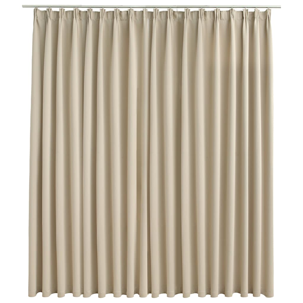 Vidaxl rideau noir avec des crochets 290x245 cm beige