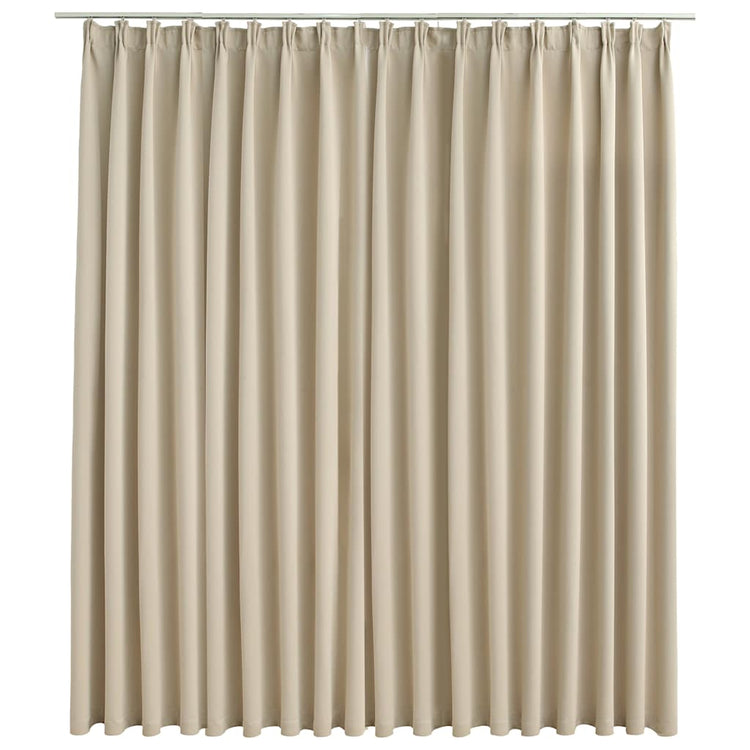 Vidaxl rideau noir avec des crochets 290x245 cm beige