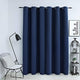 Rideau vidaxl accablant avec des anneaux en métal 290x245 cm bleu