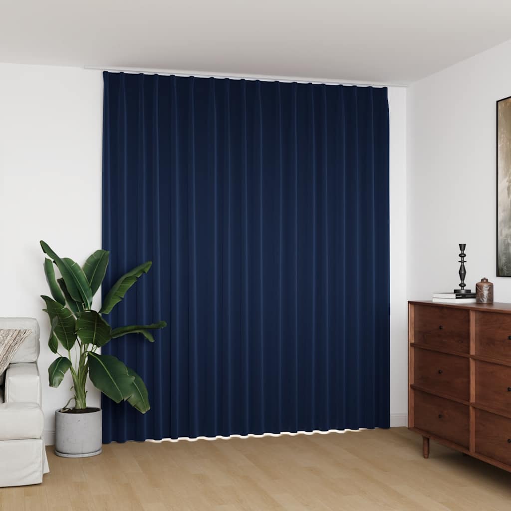 Rideau vidaxl accablant avec des crochets 290x245 cm bleu