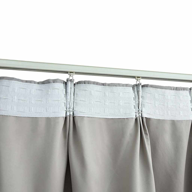 Vidaxl rideaux occultation avec crochets 2 PCS 140x225 cm Gray