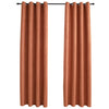 Vidaxl rideaux occlusive avec anneaux 2 st 140x245 cm Couleur de rouille