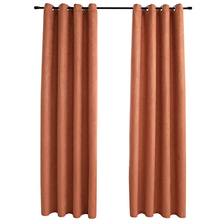 Vidaxl rideaux occlusive avec anneaux 2 st 140x245 cm Couleur de rouille