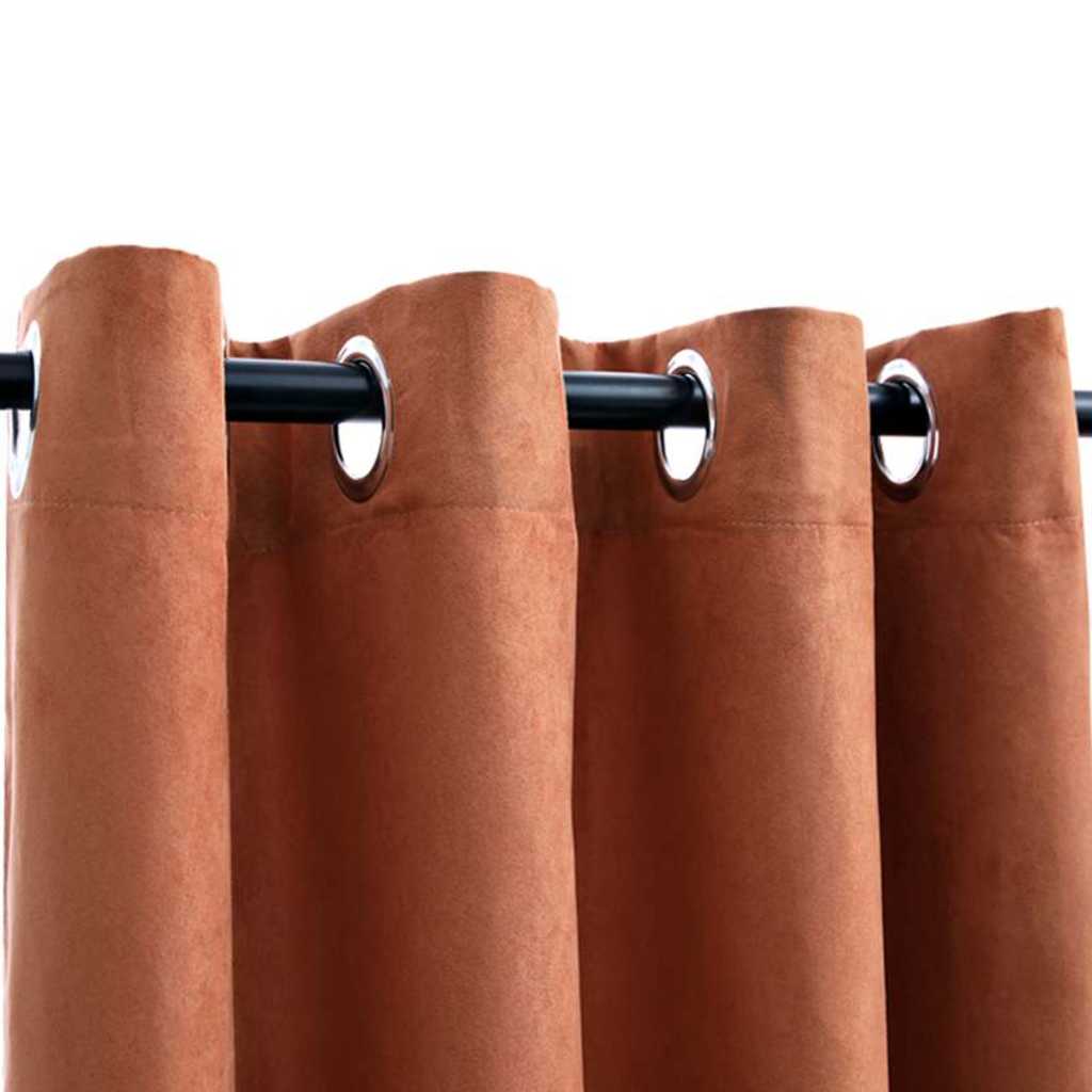 Vidaxl rideaux occlusive avec anneaux 2 st 140x245 cm Couleur de rouille