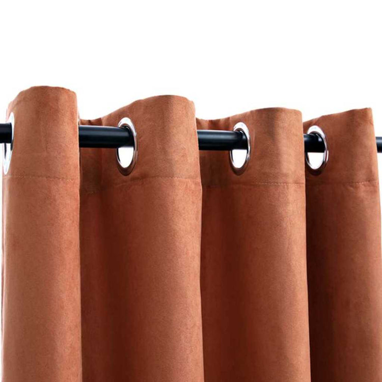 Vidaxl rideaux occlusive avec anneaux 2 st 140x245 cm Couleur de rouille