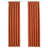 Vidaxl rideaux occlusion avec crochets 2 st 140x175 cm de rouille -colored