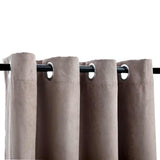 Rideau vidaxl accablant avec des anneaux en métal 2 st 140x225 cm taupe - afbeelding 3