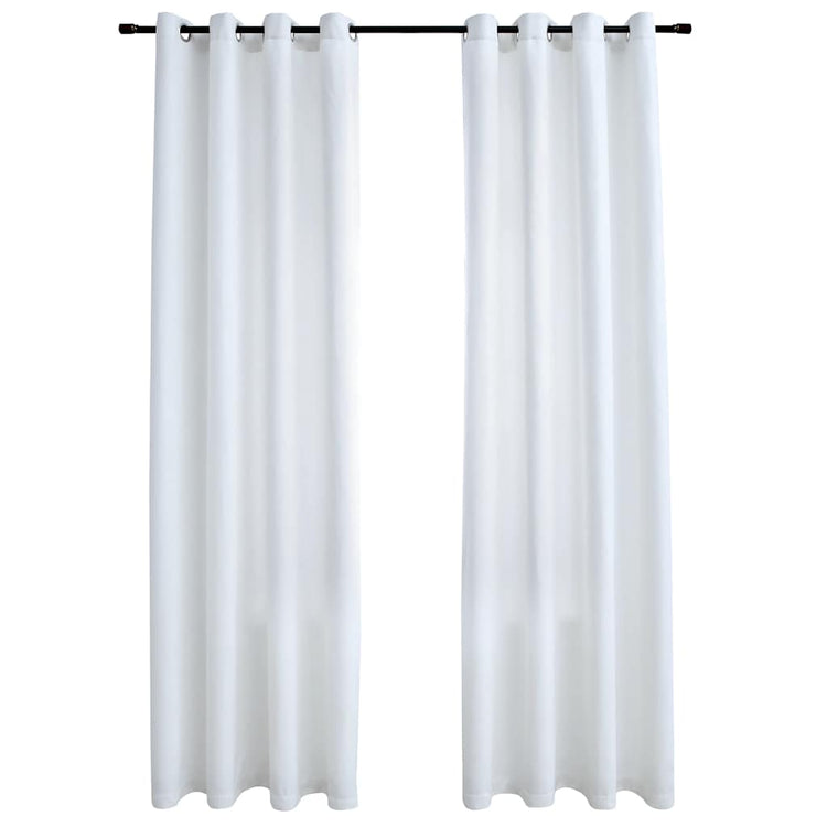 Vidaxl rideaux Blackout avec anneaux 2 ST 140x175 cm blanc cassé