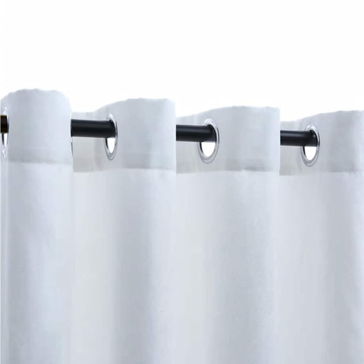 Vidaxl rideaux Blackout avec anneaux 2 ST 140x175 cm blanc cassé