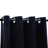 Vidaxl rideau noir avec anneaux 2 st 140x175 cm en velours noir
