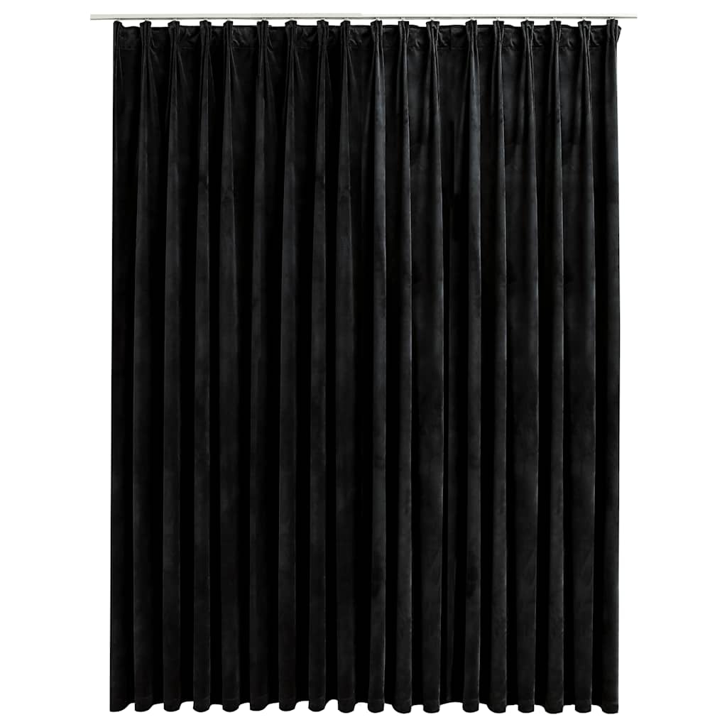 Vidaxl rideau occlusion avec crochets 290x245 cm en velours noir