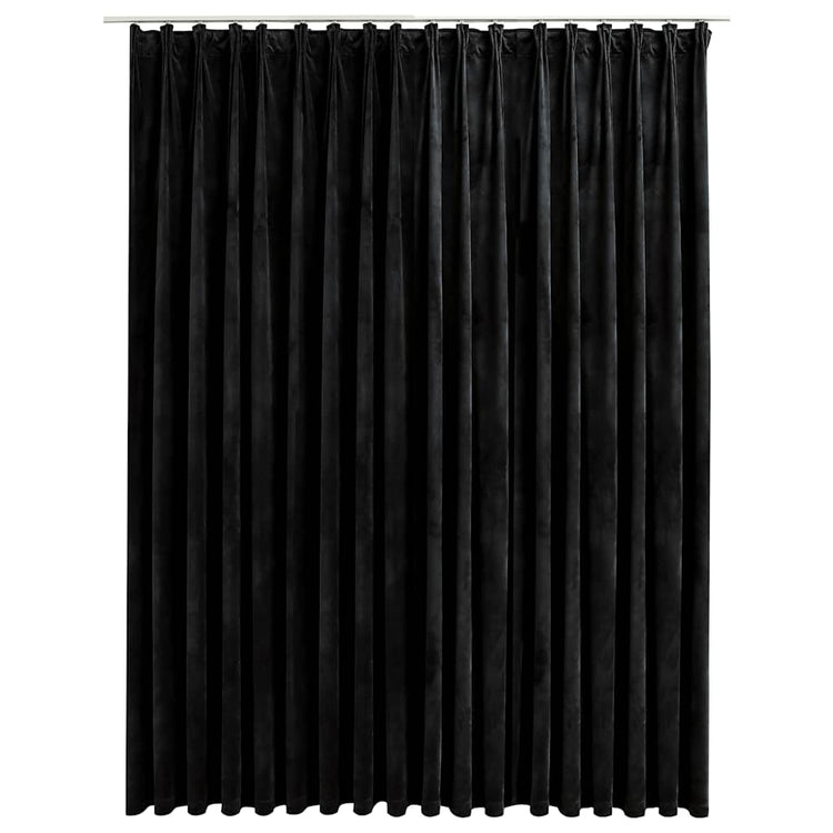 Vidaxl rideau occlusion avec crochets 290x245 cm en velours noir