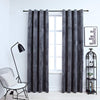 Vidaxl rideau noir avec anneaux 2 st 140x225 cm en velours gris