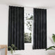 Vidaxl rideaux Blackout 2 Sts avec crochets 140x175 cm en velours anthracite