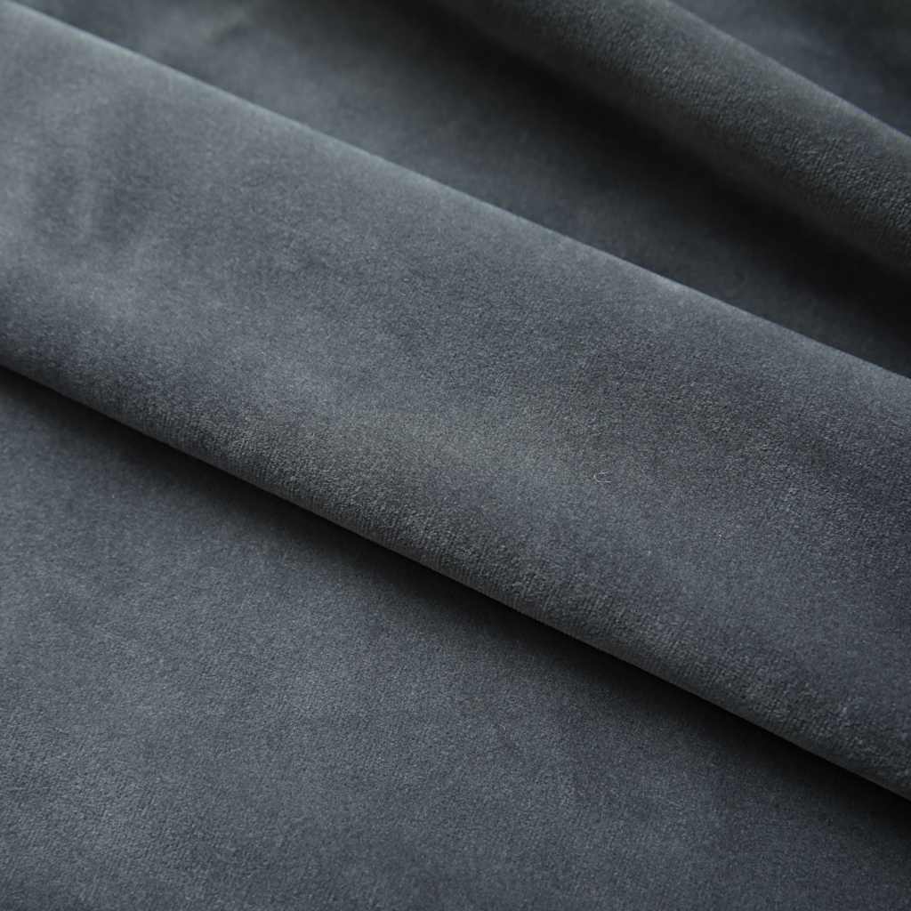 Vidaxl rideaux occluls 2 m avec des crochets 140x245 cm en velours anthracite