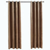 Vidaxl rideau noir avec anneaux 2 st 140x245 cm en velours beige