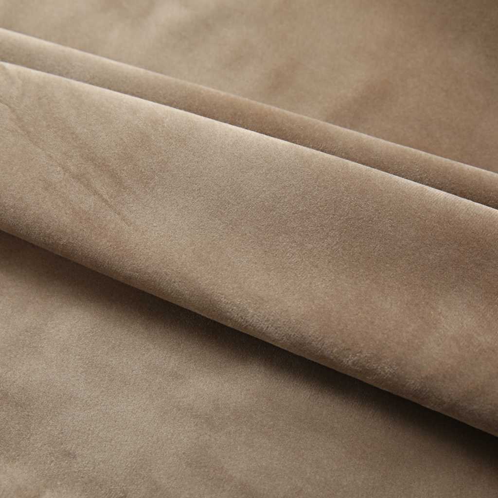Vidaxl rideaux Blackout 2 Sts avec crochets 140x245 cm en velours beige