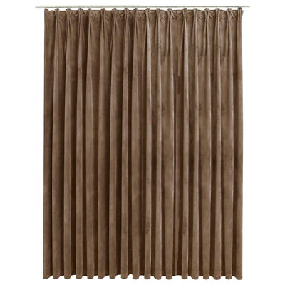 Vidaxl rideau occlusion avec crochets 290x245 cm en velours beige