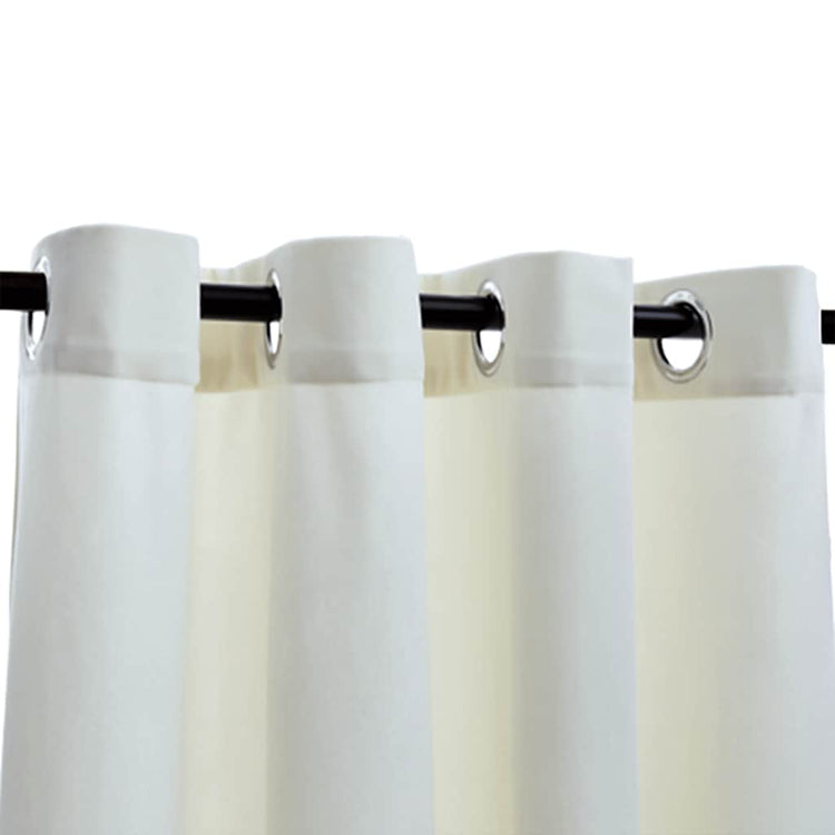 Rideau vidaxl accablant avec des anneaux 2 st 140x245 cm de crème en velours