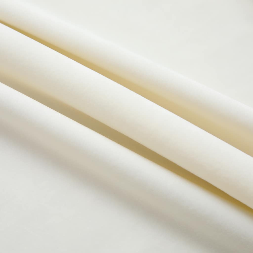 Vidaxl rideaux Blackout 2 STS avec crochets 140x245 cm de crème en velours